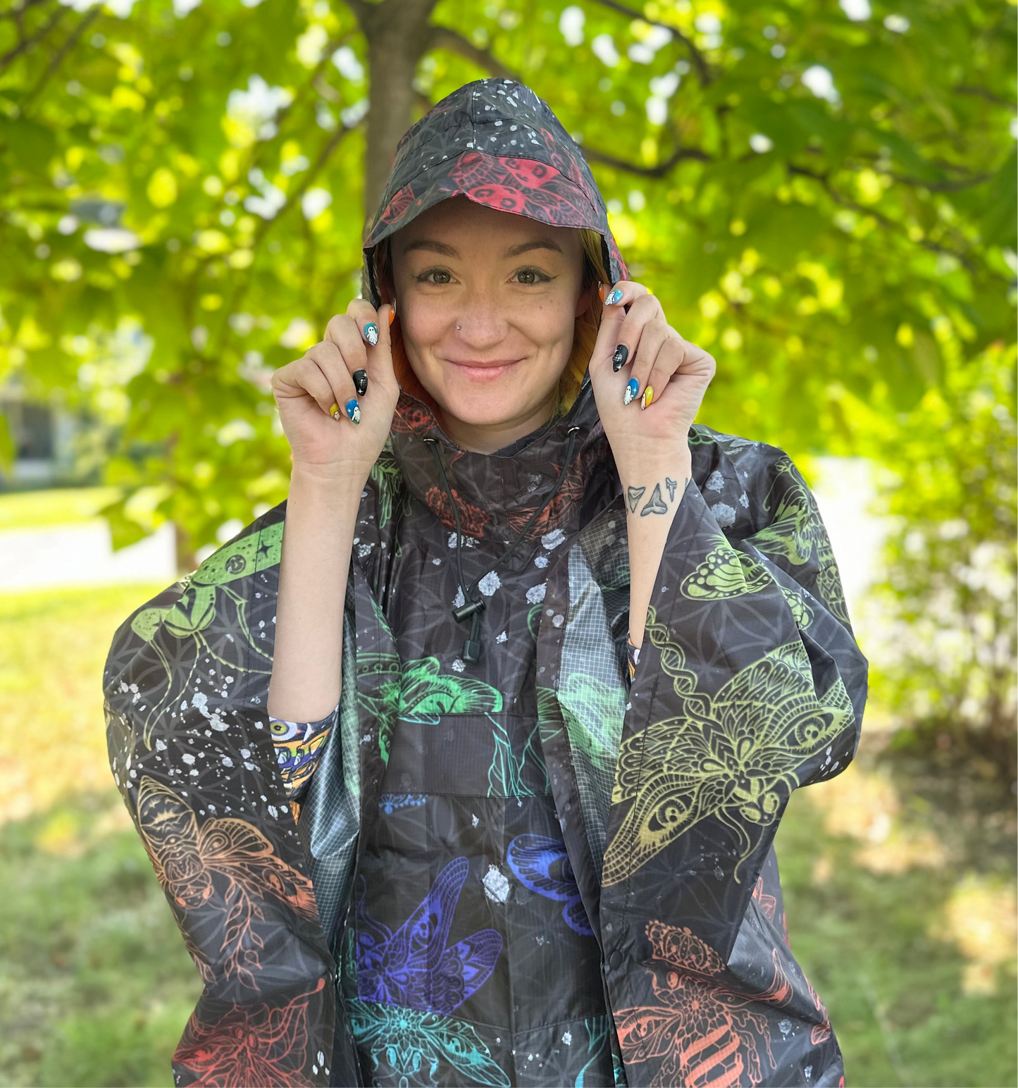 Purple Echeverium Rain Poncho (presale)