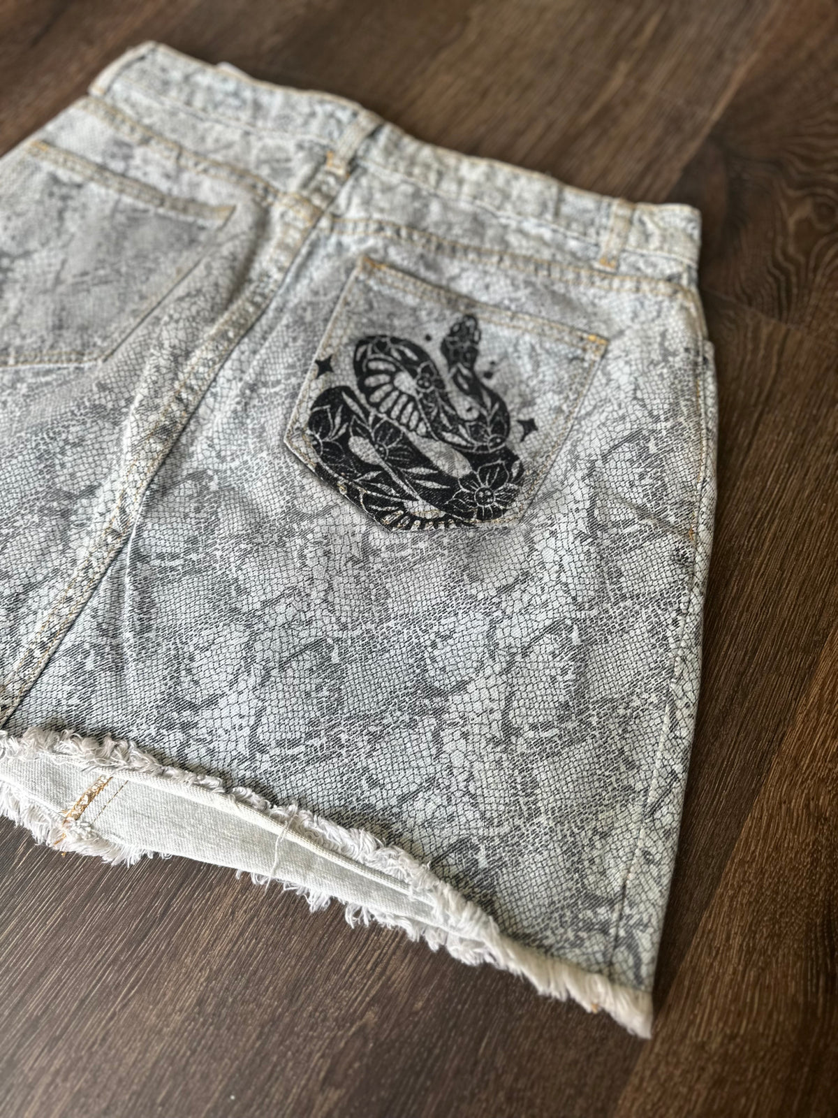 Medium serpent serum Block print skirt