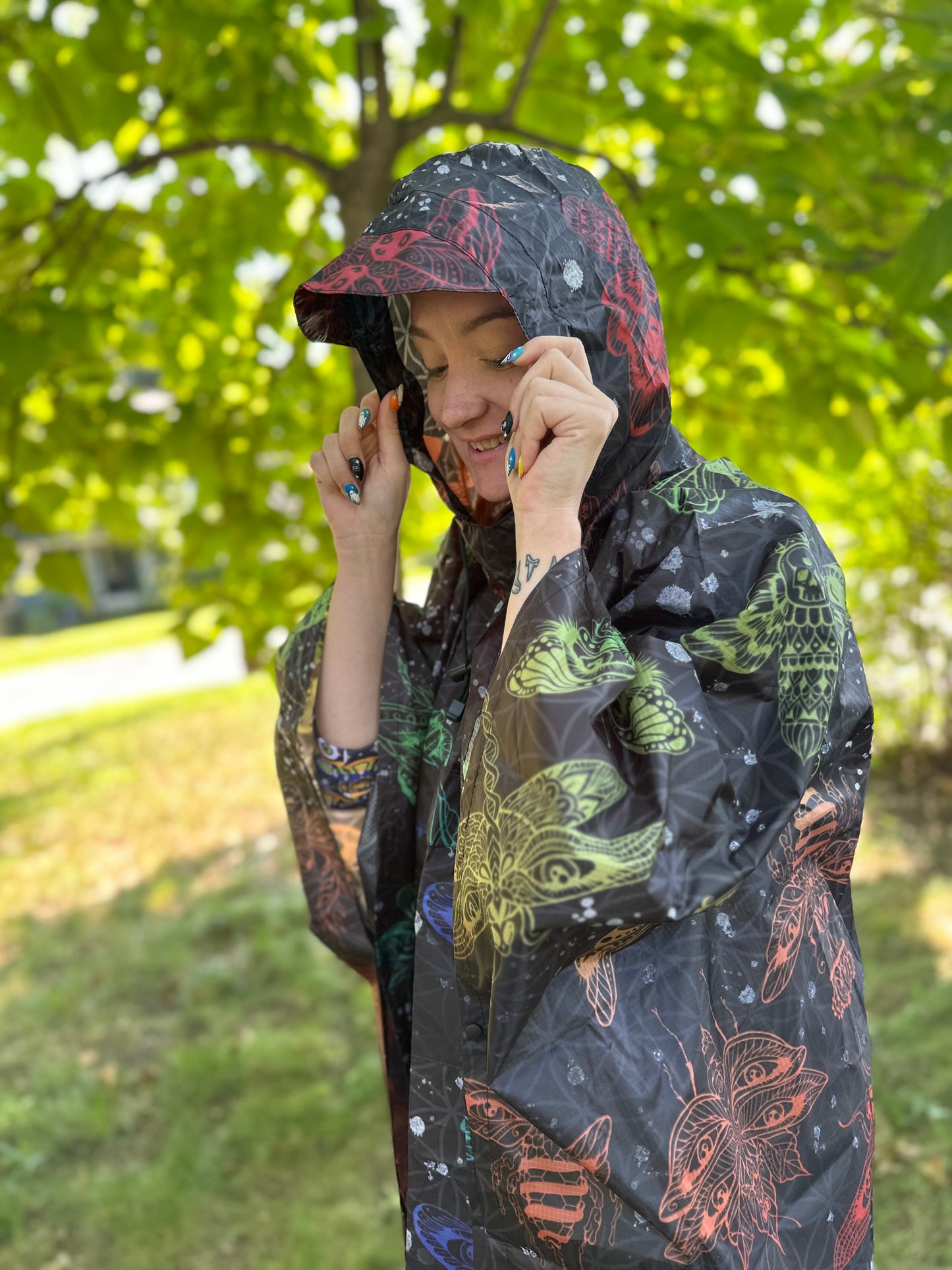 Purple Echeverium Rain Poncho (presale)
