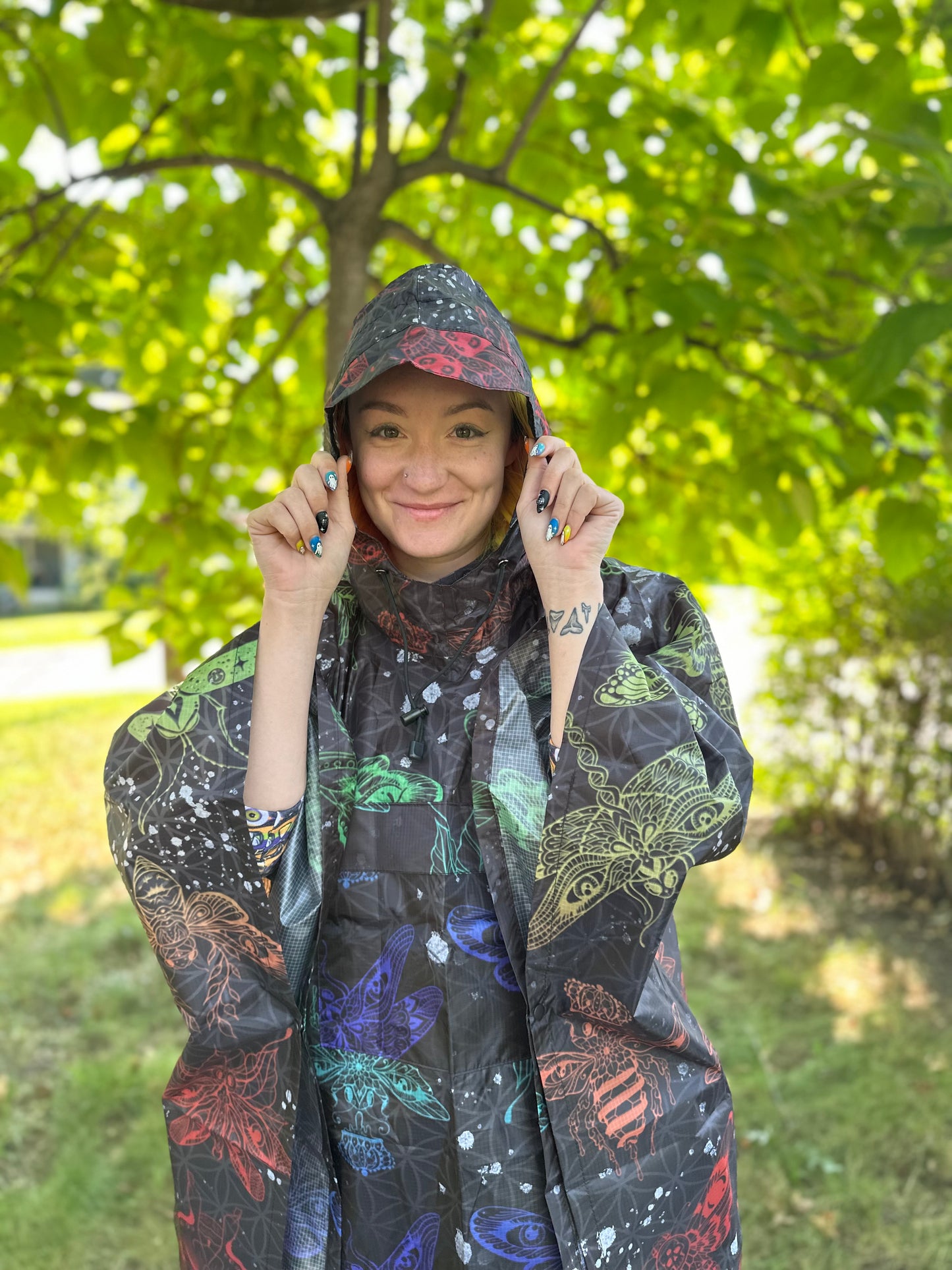 Purple Echeverium Rain Poncho (presale)