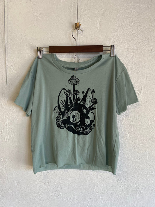 Cat Skull Crop Top