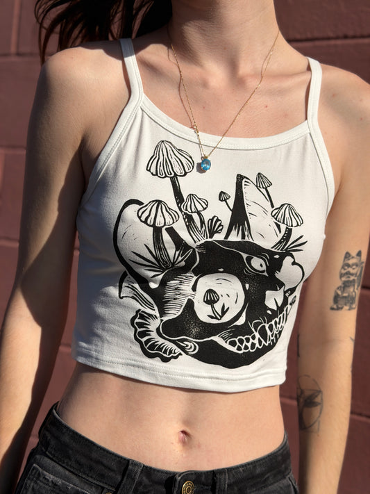 Kitty Skull Cropped Tank *Medium*