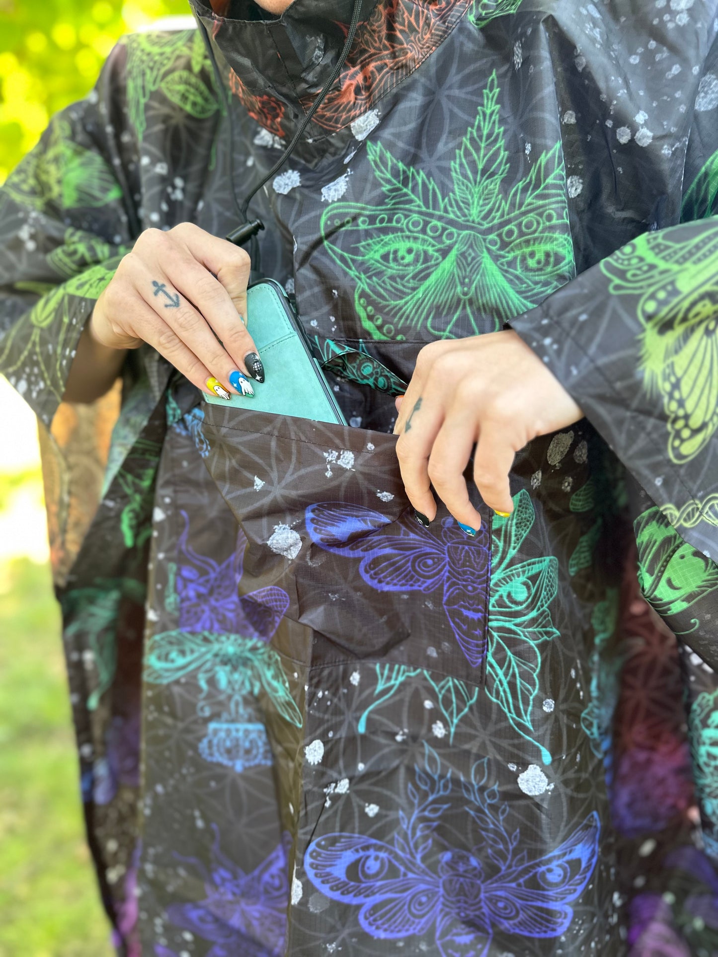 Purple Echeverium Rain Poncho (presale)