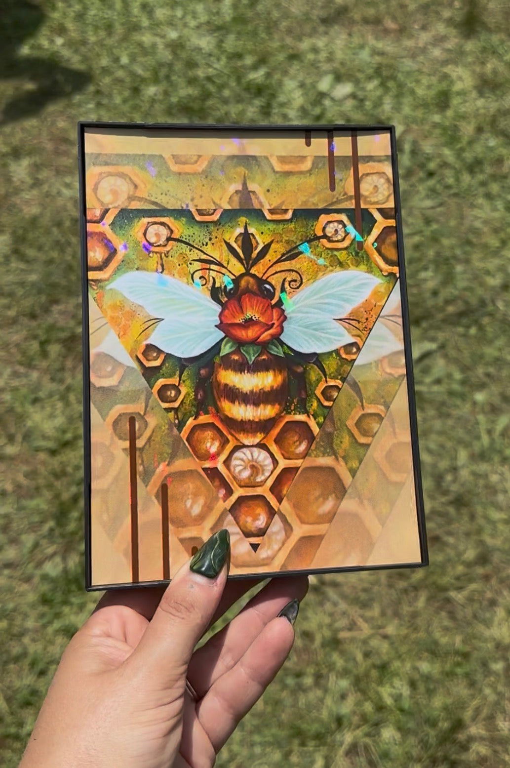 Limited Edition Holographic PopBee Framed Print