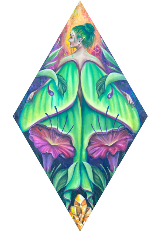 Ellunaments Diamond Stretched Canvas Print