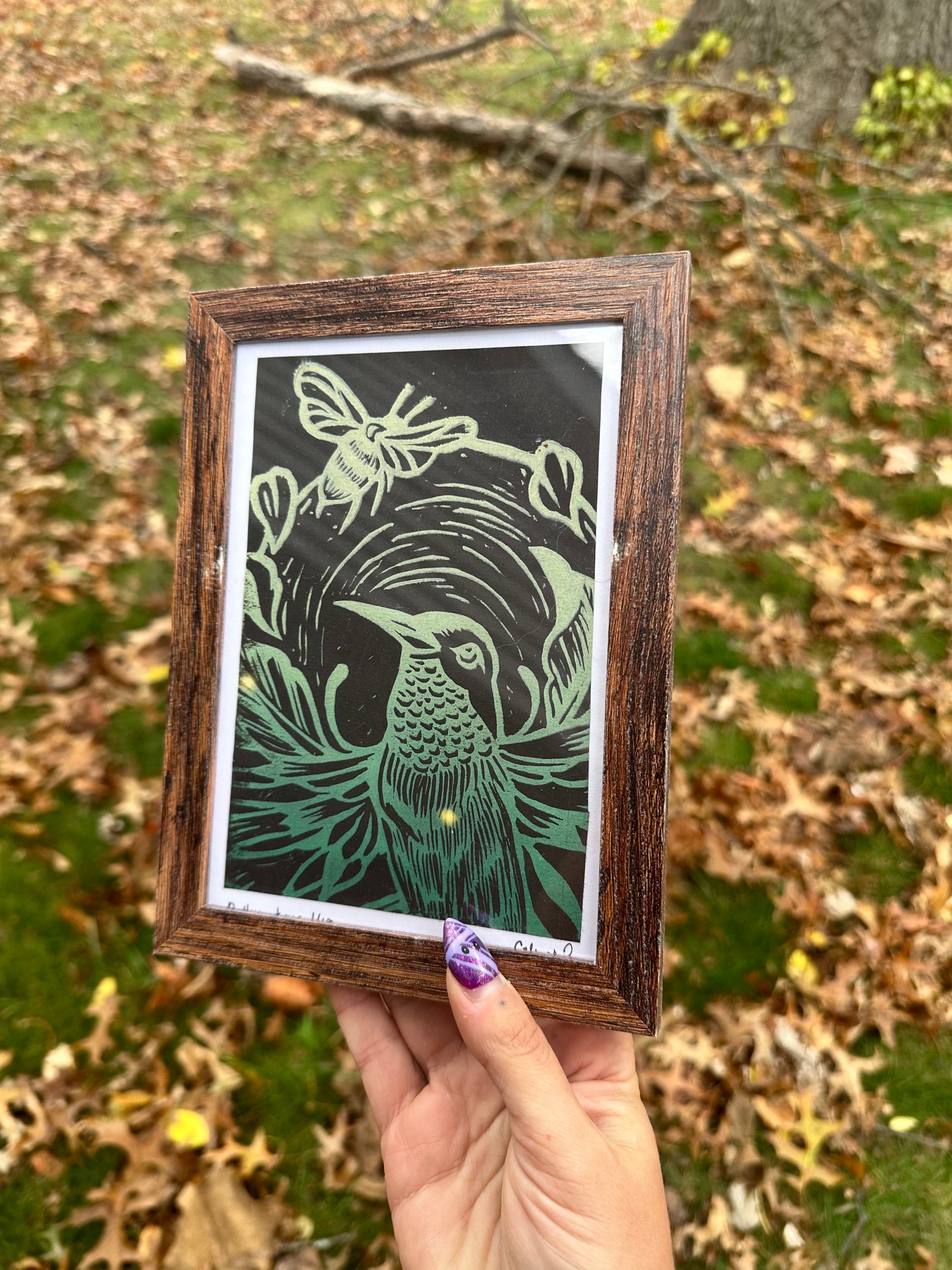 Pollunators limited edition block print