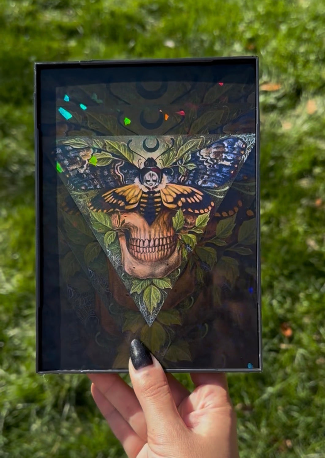 Limited Edition Holographic Death Head Framed Print