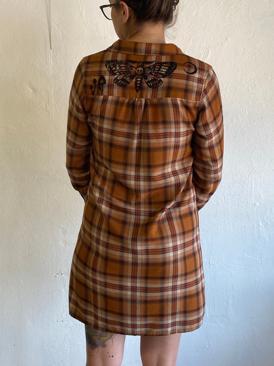 Death Moth Flannel Dress *Medium*