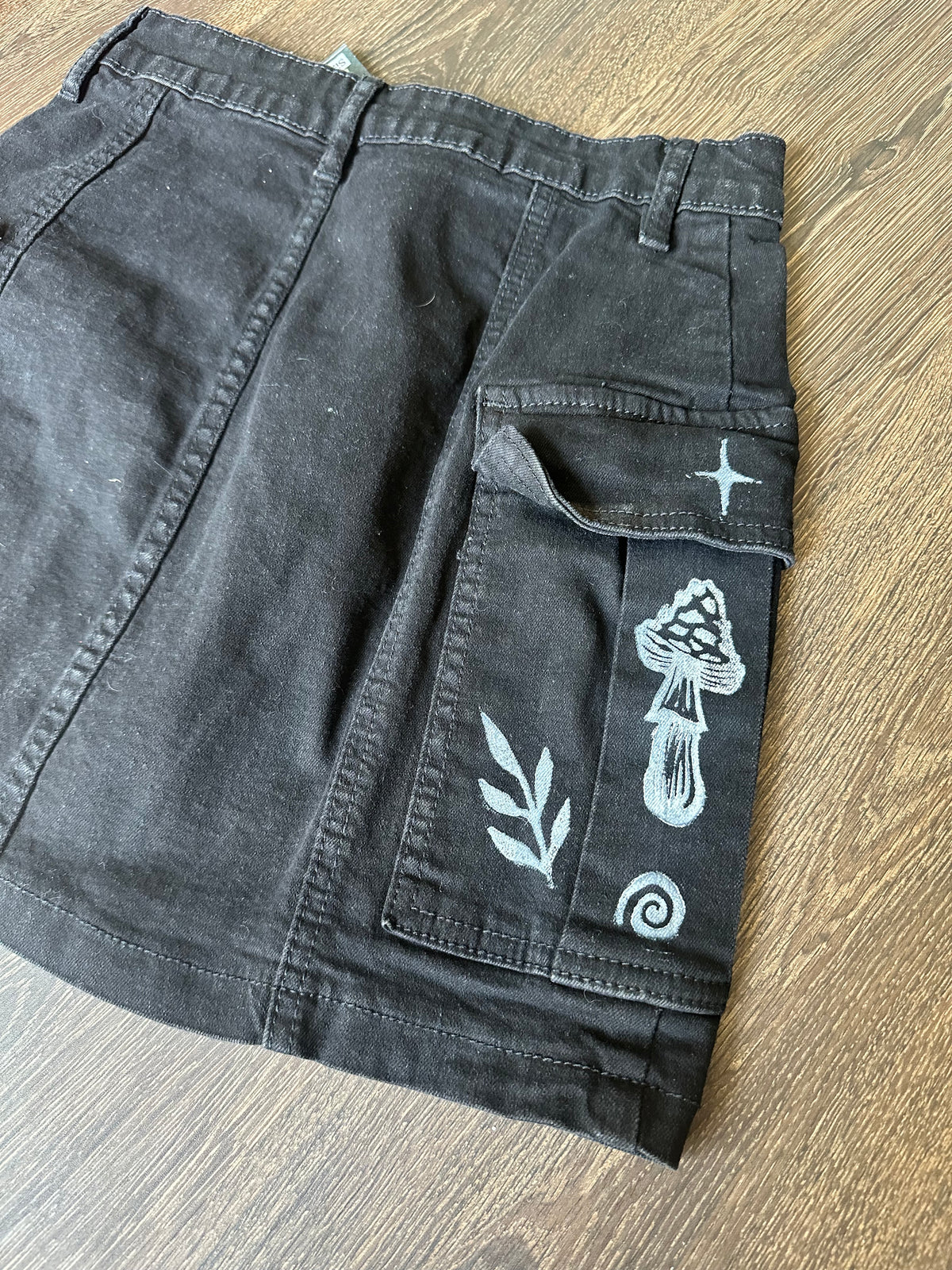 Medium mushrooms Block print skirt
