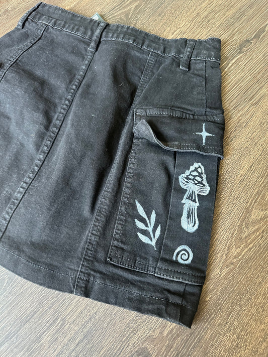 Medium mushrooms Block print skirt