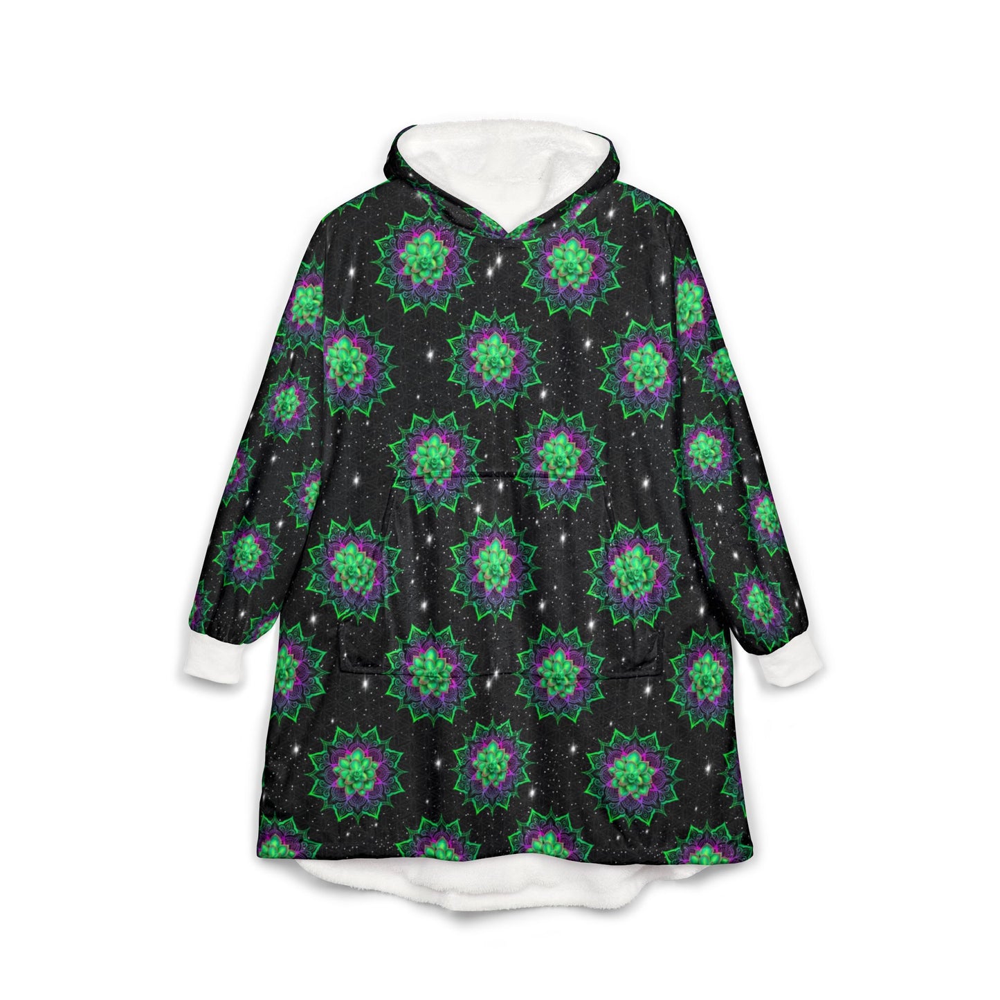 Sacred Succulence Hooded Blanket