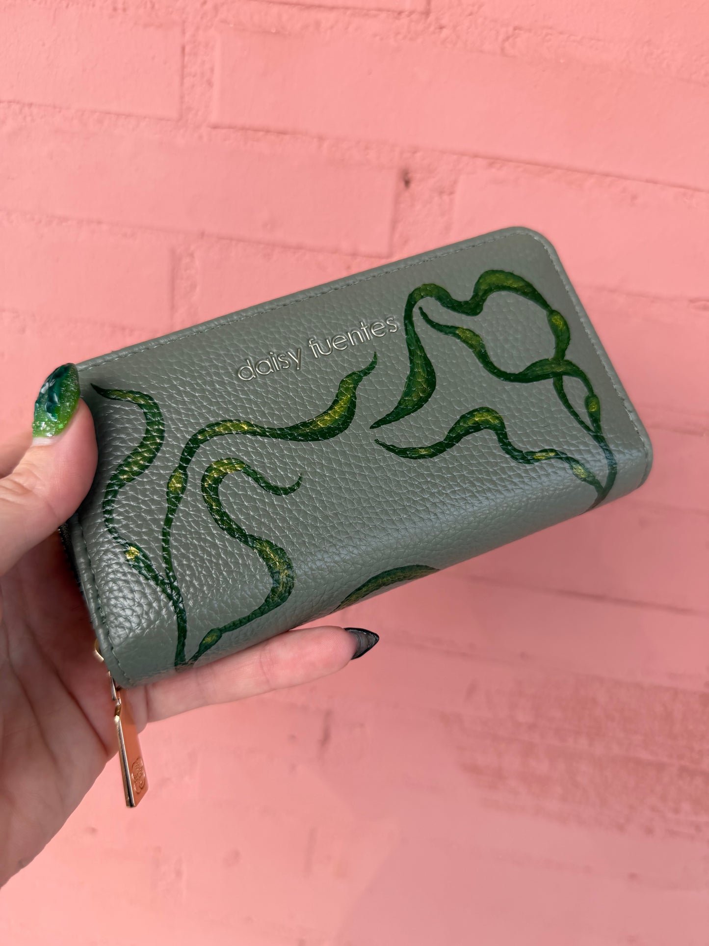Hand Painted Wallet *Kelp*