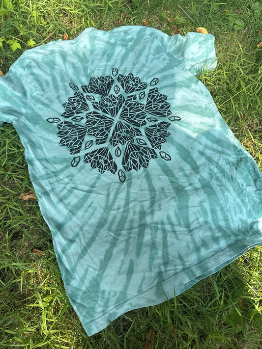 Crystal Cluster t-shirt-Extra Small/ blue