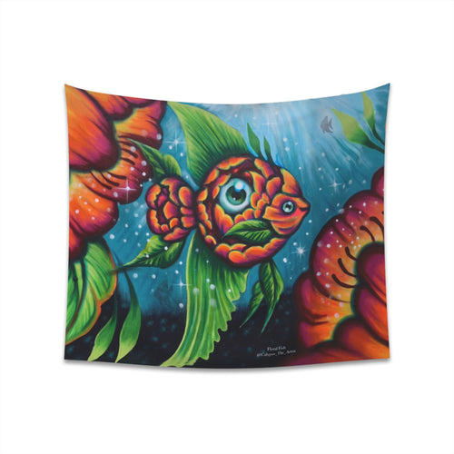 Floral Fish Tapestry