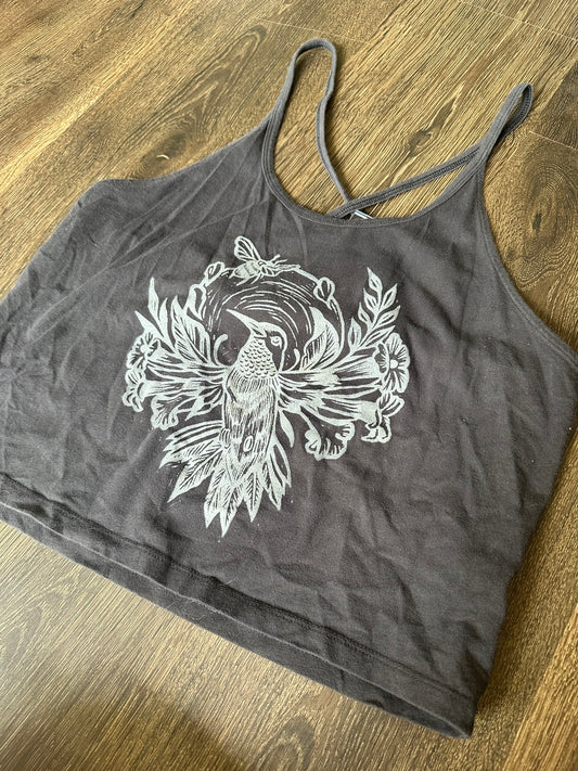 Xl pollinators Block print Crop top