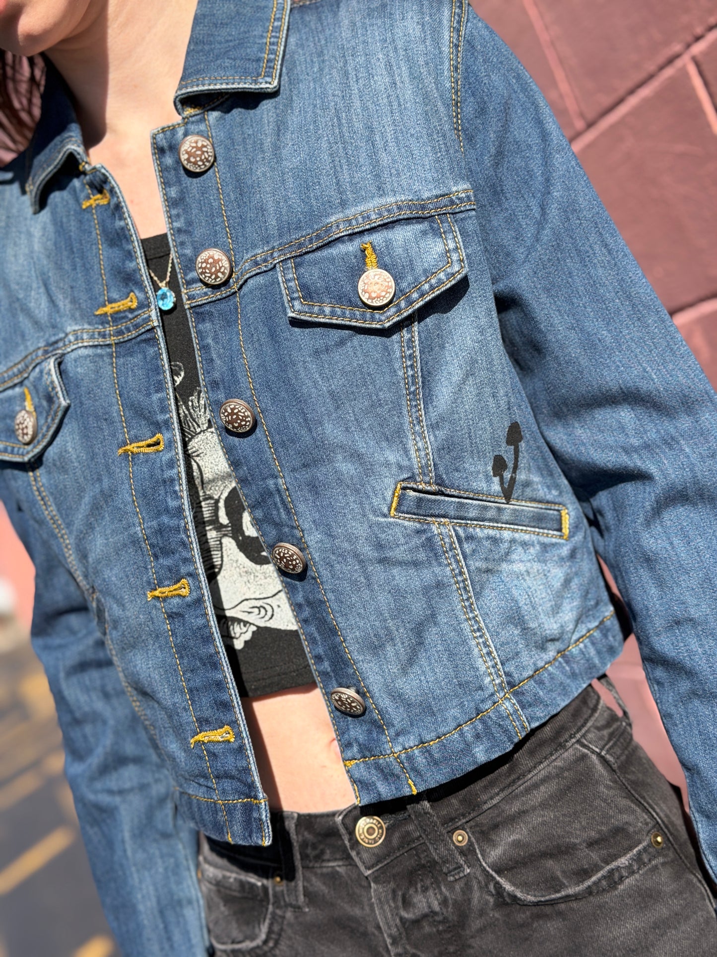 Mushroom Jar Denim Jacket *Small*
