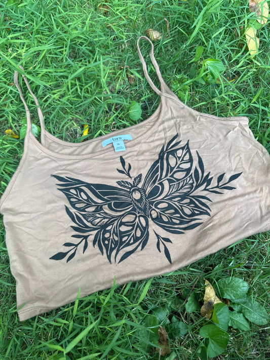 Mothstera crop top - Extra Large