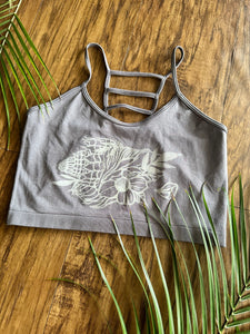 Gray Shell Crop top (medium)