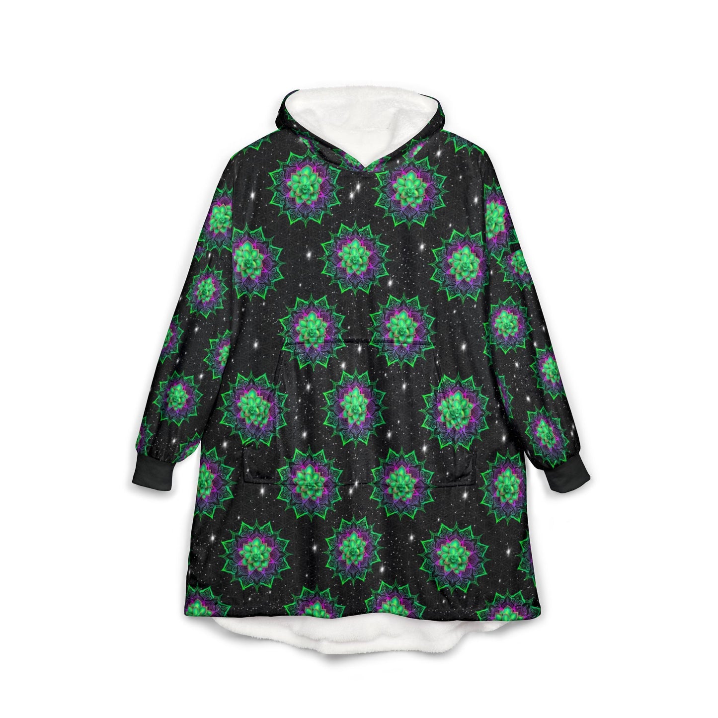Sacred Succulence Hooded Blanket