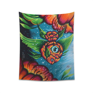 Floral Fish Tapestry