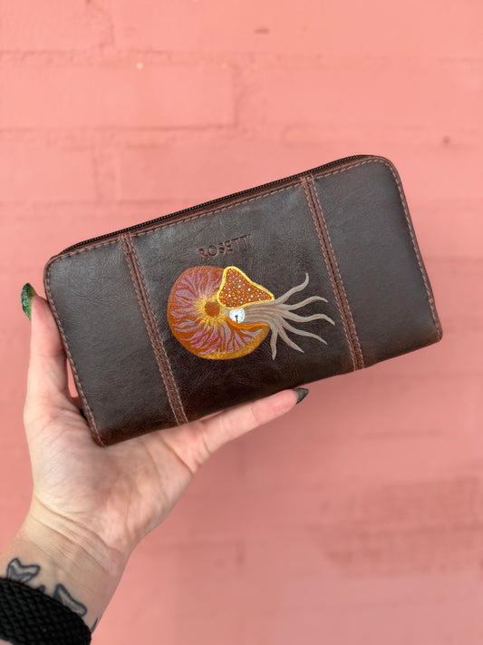 Hand Painted Wallet *Nautilus*