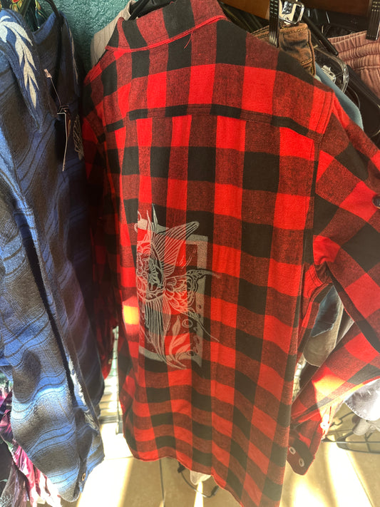 Floral Fish Flannels - Assorted Colors