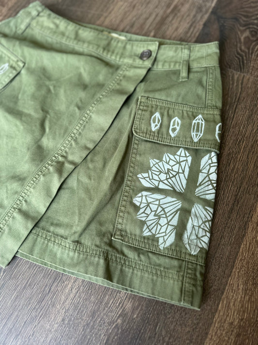 Medium Amazonite Block print skirt