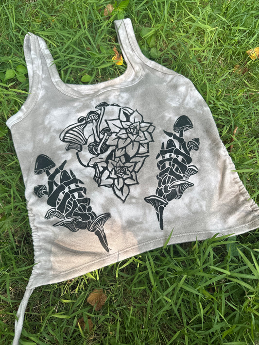 Succulent Skull crop top - Medium
