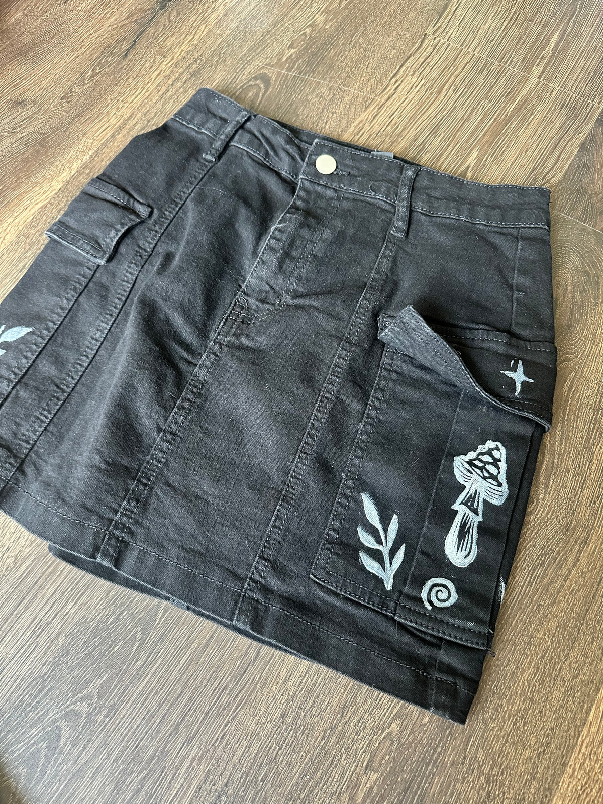 Medium mushrooms Block print skirt
