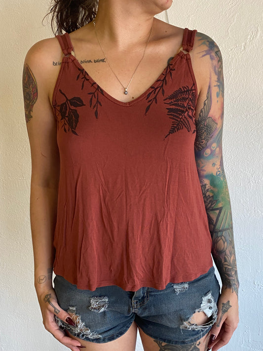 Woodland Printed Drapey Tank *Roomy Small*