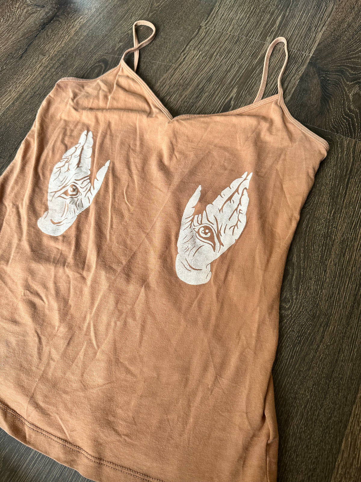 Large hands Block print Crop top