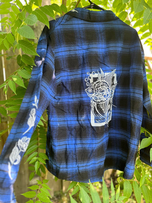 Floral Fish Flannels - Assorted Colors