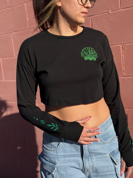 Cat Skull Crop Top - Medium