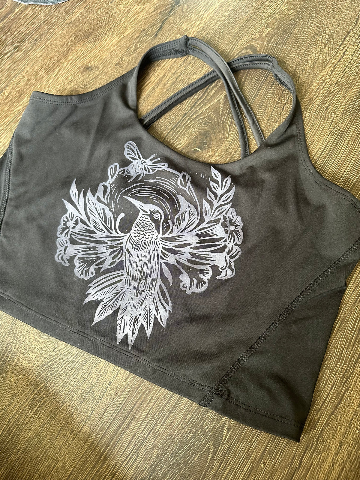 2xl pollinators Block print Crop top