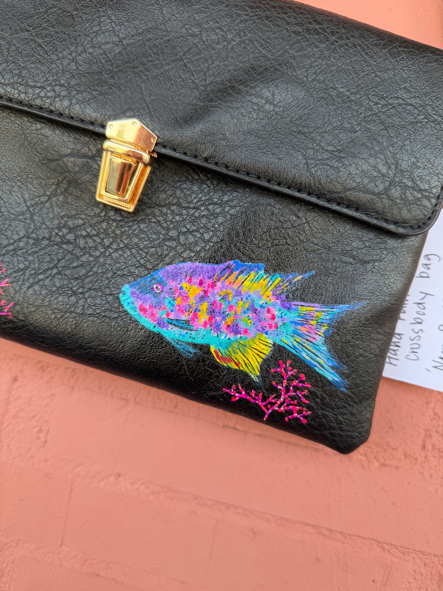 Hand Painted Fish Bag