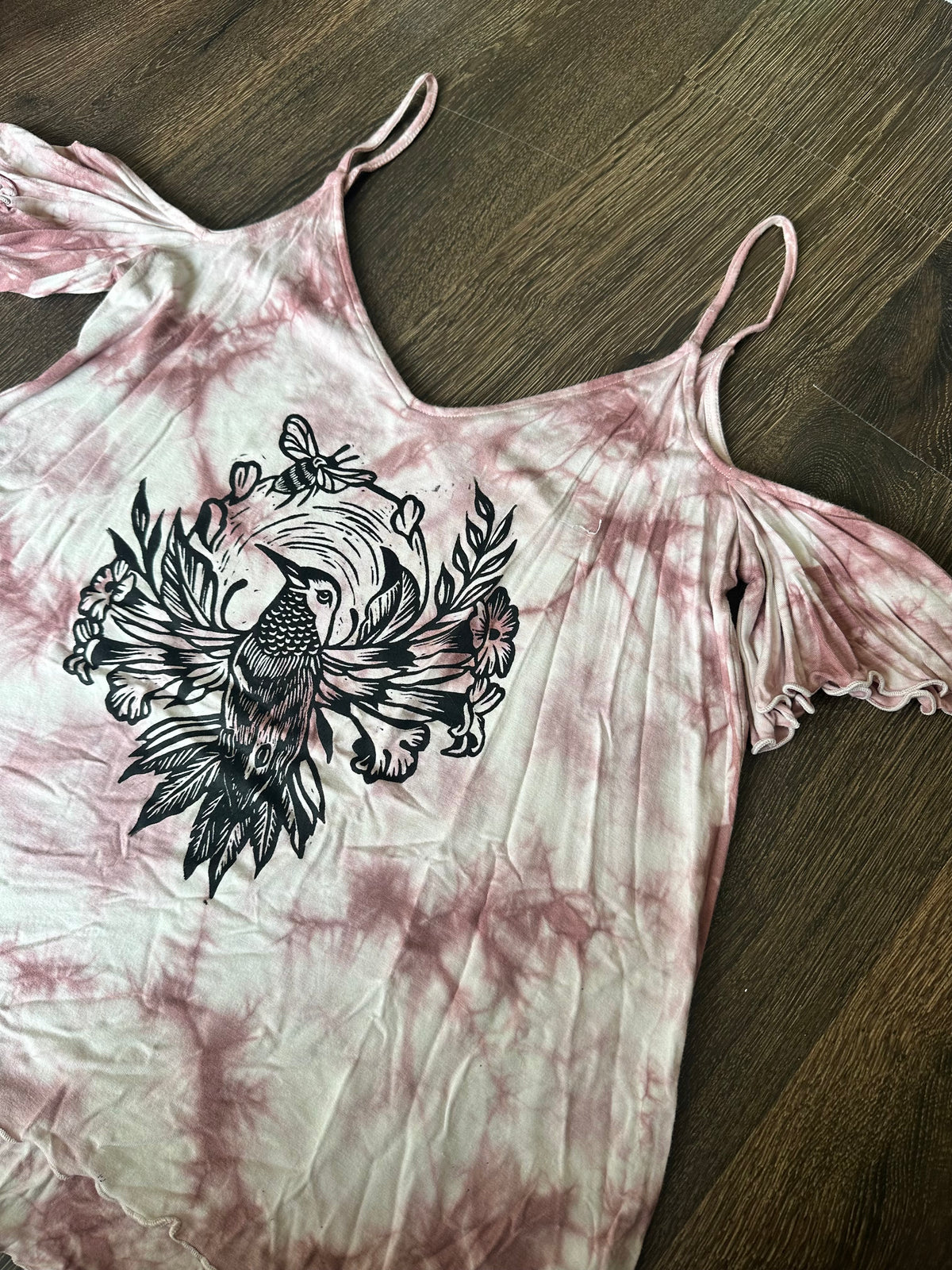 Small pollinators Block print Crop top