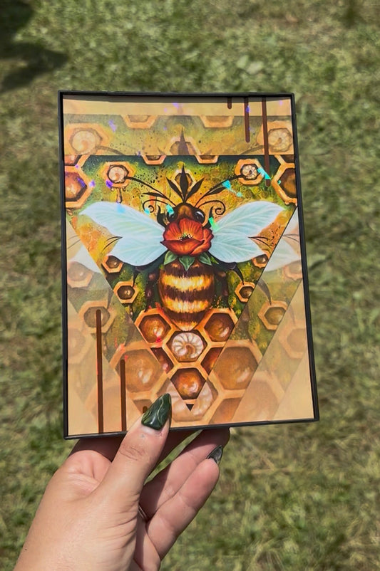 Limited Edition Holographic PopBee Framed Print