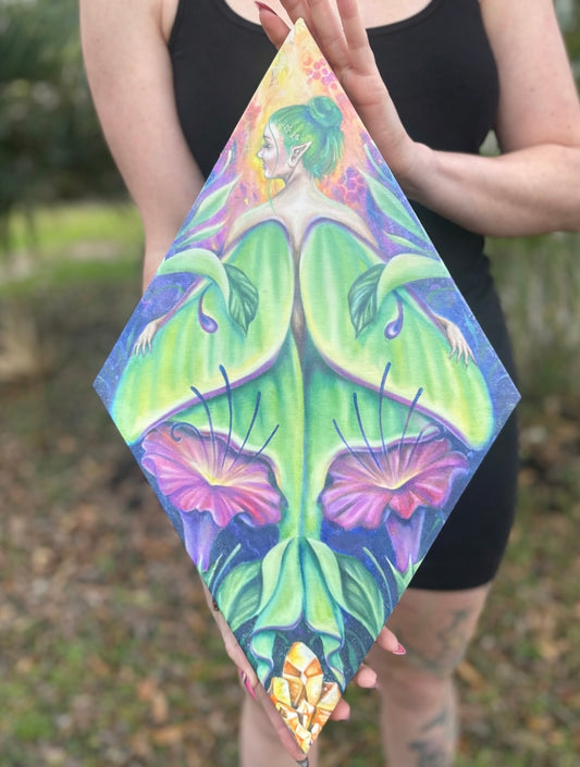 Ellunaments Diamond Stretched Canvas Print