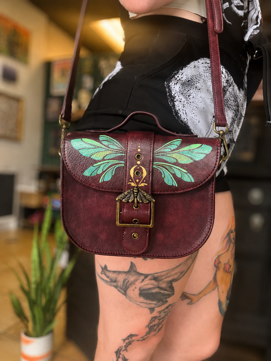Moth Fae Bag - Hand Painted