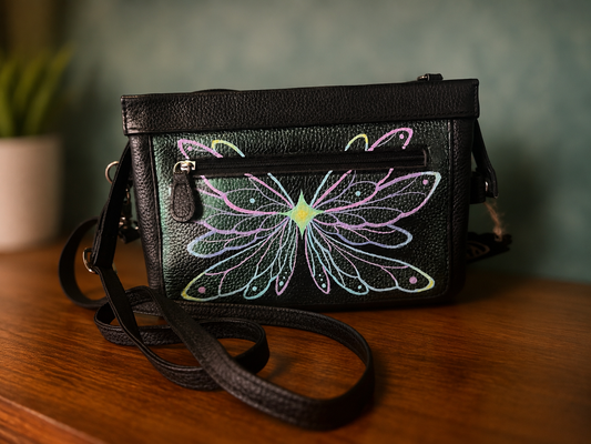 Iridescent Fairy bag - Hand Painted