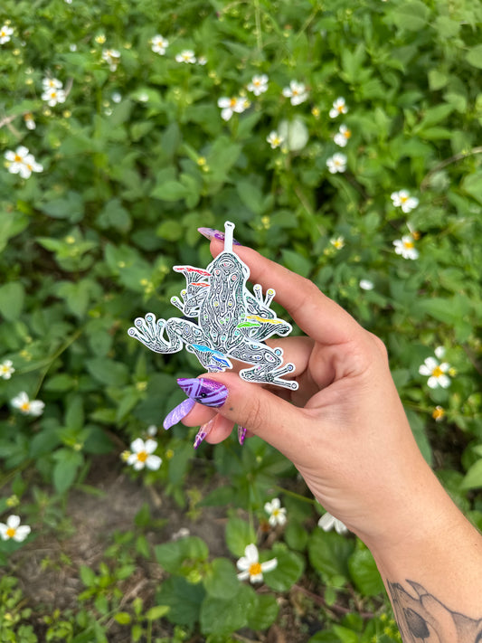 Psychedelic dart frog