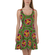 Load image into Gallery viewer, Monstera Madness Skater Dress