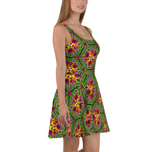 Load image into Gallery viewer, Monstera Madness Skater Dress